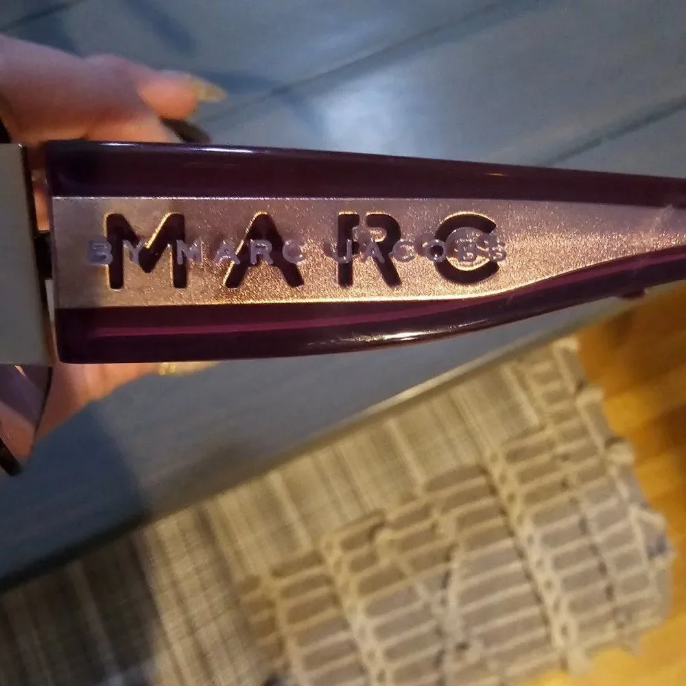 Marc By Marc Jacobs Women's Gold Satin Brown Sunglasses MMJ 015/S